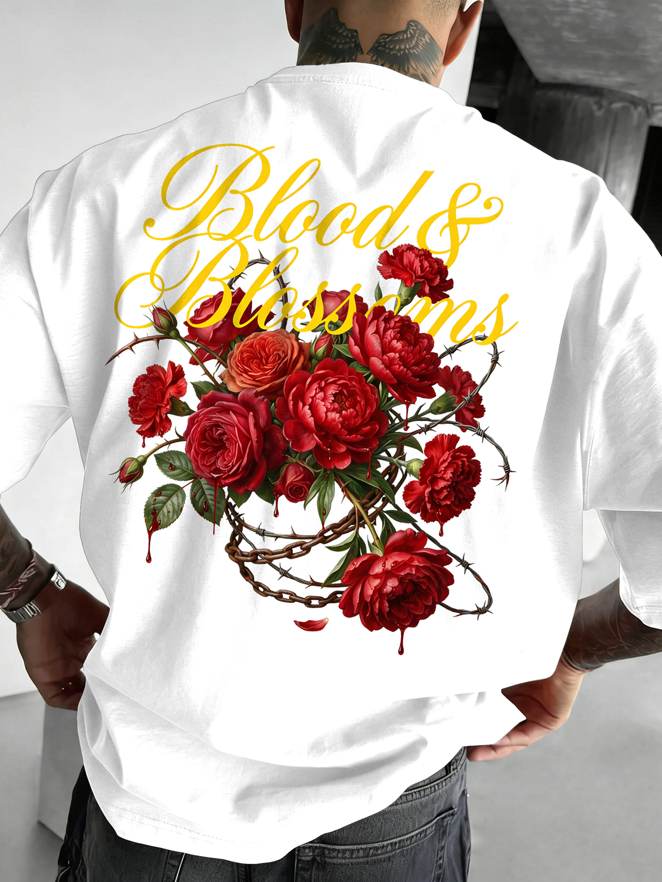 Gothic Streetwear Brand - Men's Oversized Gothic Streetwear T-shirt Brand