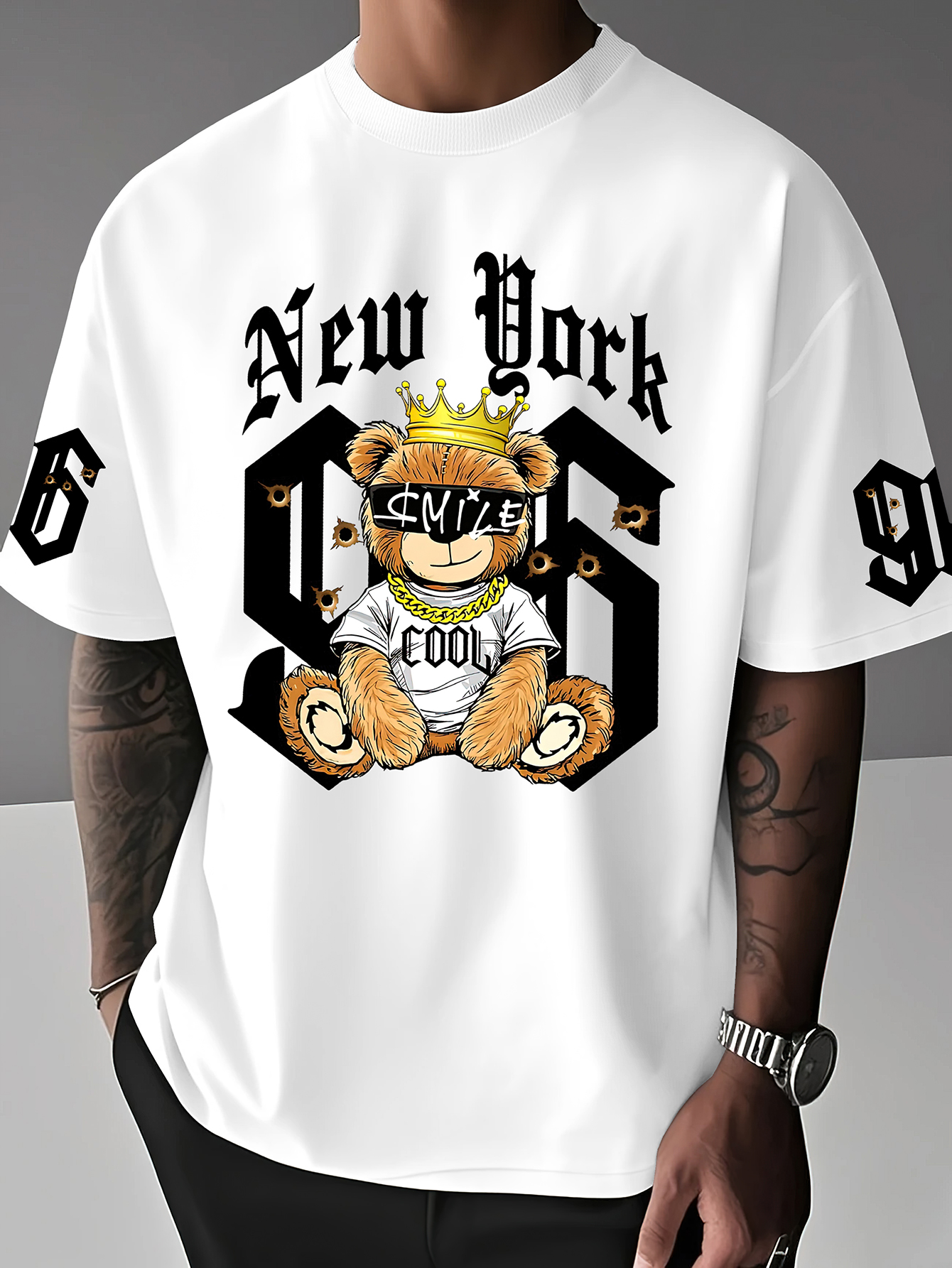 Men's Oversized New York Hip H - Gothic Streetwear Brand 评论和价格