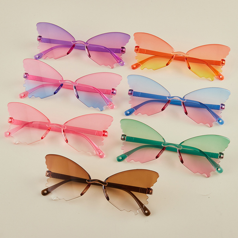 Vintage Rimless Butterfly Shap - Streetwear Brand With Butterfly 评论和价格