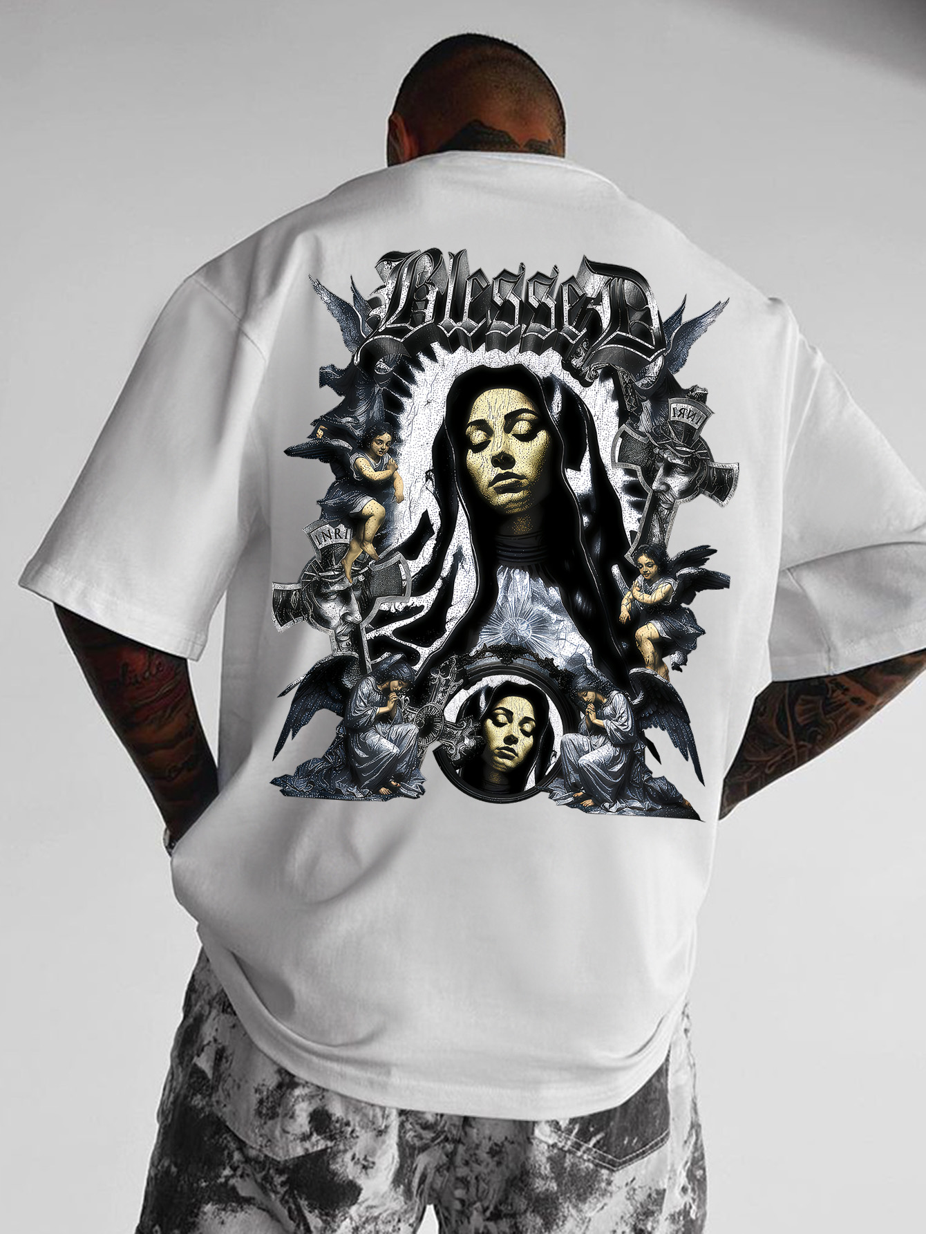 Men's Oversized Gothic Christi - Gothic Streetwear Brand 评论和价格