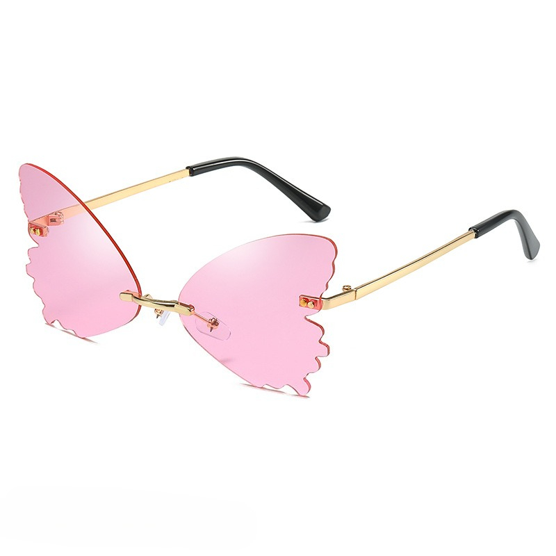 Vintage Rimless Butterfly Shap - Streetwear Brand With Butterfly 评论和价格
