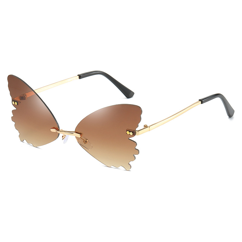 Vintage Rimless Butterfly Shap - Streetwear Brand With Butterfly 评论和价格